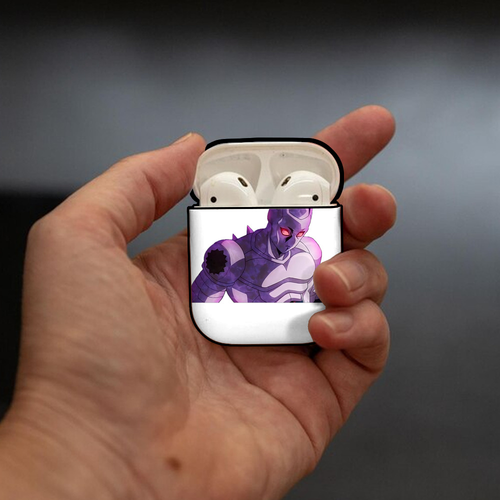 ジョジョの奇妙な冒険 きら よしかげ JoJo's Bizarre Adventure Kira Yoshikage AirPods 第2世代保護ケース ハードシェル ブラック 耐衝撃・防指紋・カラビナ付き