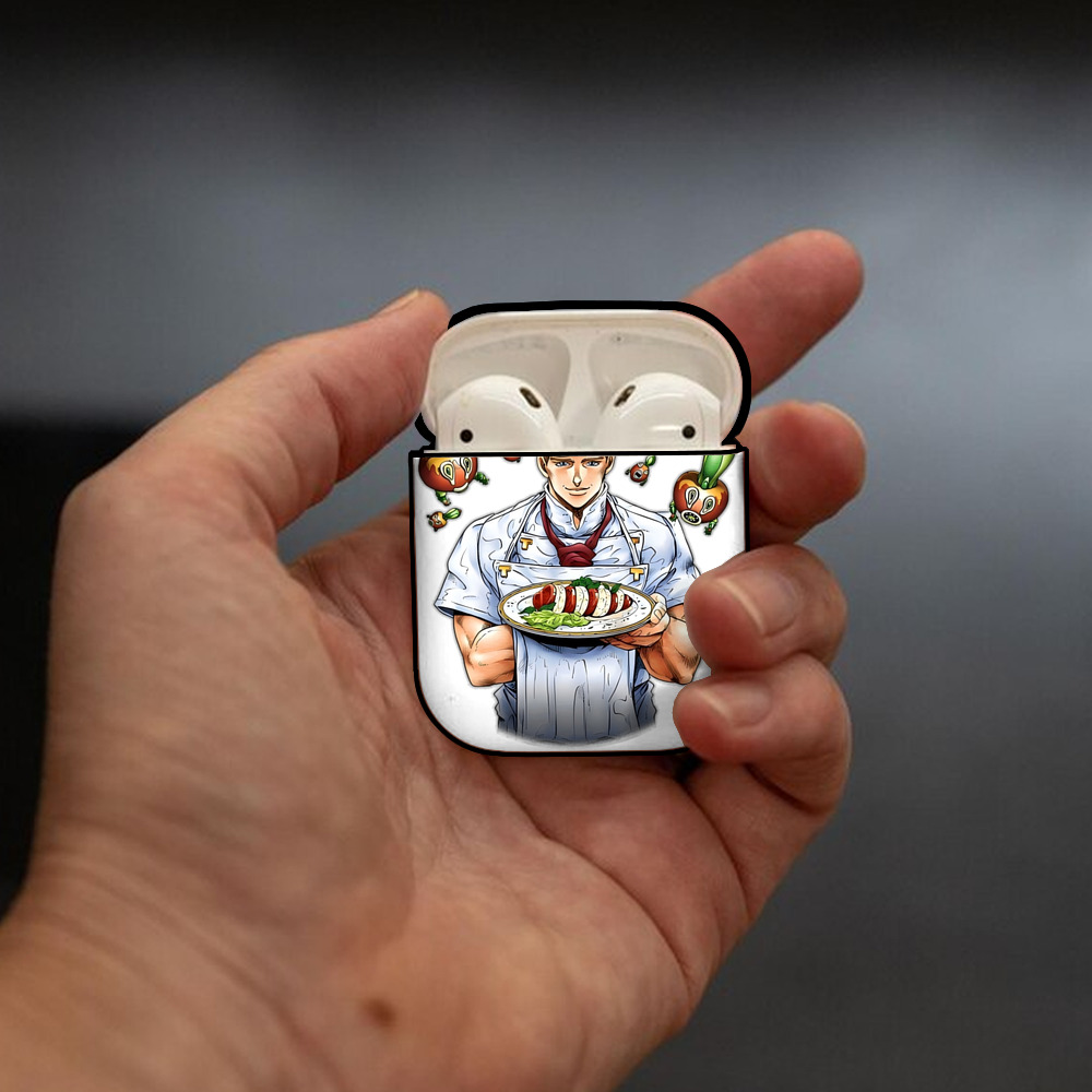 ジョジョの奇妙な冒険 Tonio Trussardi JoJo's Bizarre Adventure トニオ?トラッサルディ AirPods 第2世代保護ケース ハードシェル ブラック 耐衝撃・防指紋・カラビナ付き
