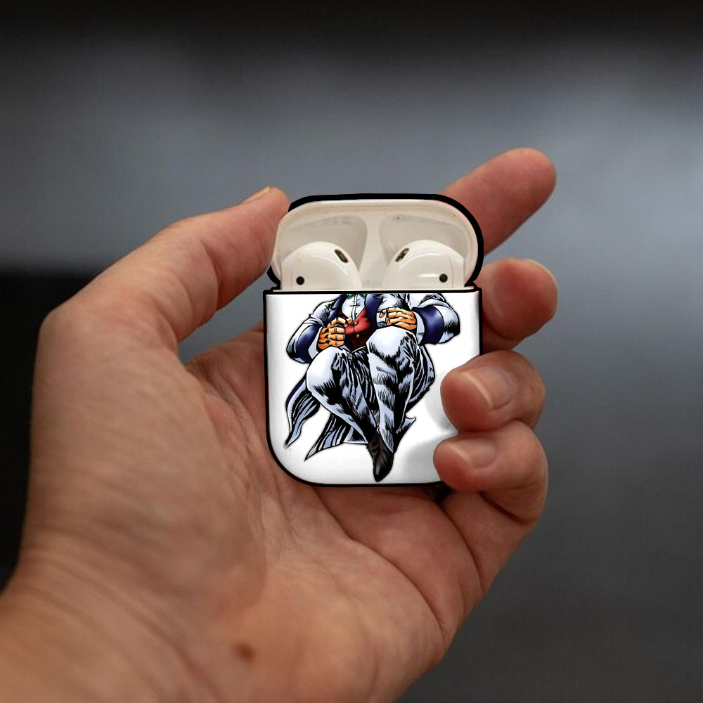 ジョジョの奇妙な冒険 ウィル?アントニオ?ツェペリ JoJo's Bizarre Adventure Will Anthonio Zeppeli AirPods 第2世代保護ケース ハードシェル ブラック 耐衝撃・防指紋・カラビナ付き