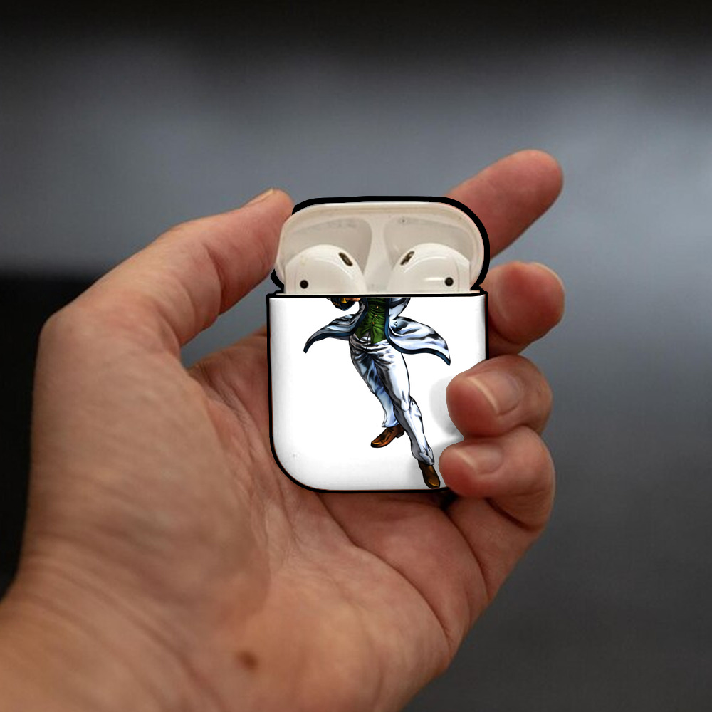 ジョジョの奇妙な冒険 ウィル?アントニオ?ツェペリ JoJo's Bizarre Adventure Will Anthonio Zeppeli AirPods 第2世代保護ケース ハードシェル ブラック 耐衝撃・防指紋・カラビナ付き