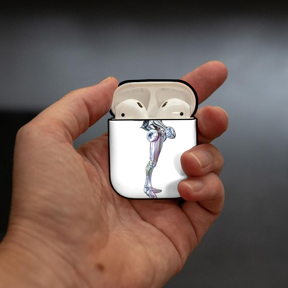 ジョジョの奇妙な冒険 ジャン＝ピエール?ポルナレフ JoJo's Bizarre Adventure Jan Pierre Polnareff AirPods 第2世代保護ケース ハードシェル ブラック 耐衝撃・防指紋・カラビナ付き