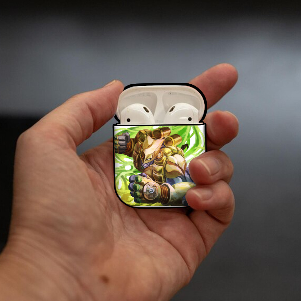 ジョジョの奇妙な冒険 ディオ?ブランドー JoJo's Bizarre Adventure Dio Brando AirPods 第2世代保護ケース ハードシェル ブラック 耐衝撃・防指紋・カラビナ付き