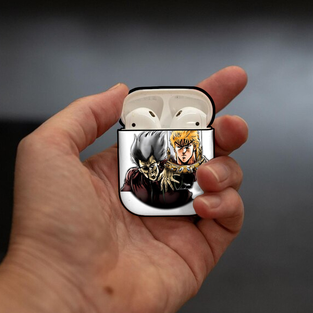 ジョジョの奇妙な冒険 ディオ?ブランドー JoJo's Bizarre Adventure Dio Brando AirPods 第2世代保護ケース ハードシェル ブラック 耐衝撃・防指紋・カラビナ付き