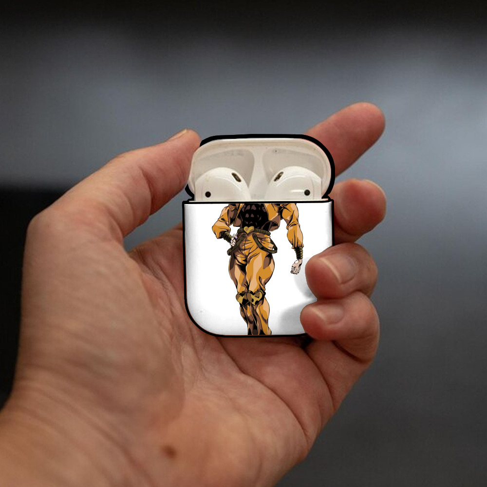 ジョジョの奇妙な冒険 ディオ?ブランドー JoJo's Bizarre Adventure Dio Brando AirPods 第2世代保護ケース ハードシェル ブラック 耐衝撃・防指紋・カラビナ付き