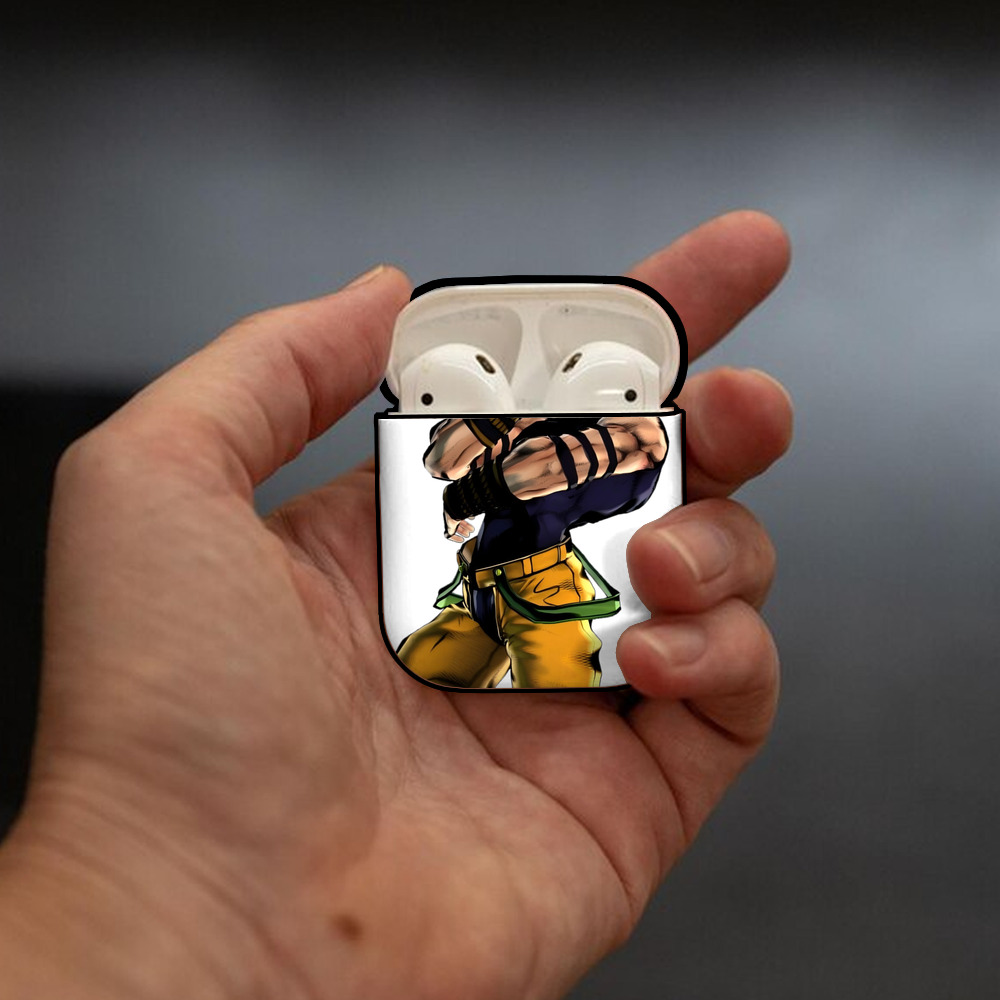 ジョジョの奇妙な冒険 ディオ?ブランドー JoJo's Bizarre Adventure Dio Brando AirPods 第2世代保護ケース ハードシェル ブラック 耐衝撃・防指紋・カラビナ付き