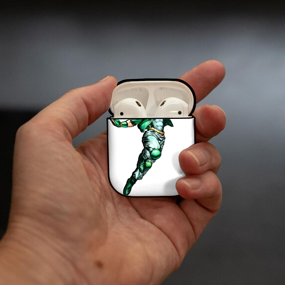 ジョジョの奇妙な冒険 ディオ?ブランドー JoJo's Bizarre Adventure Dio Brando AirPods 第2世代保護ケース ハードシェル ブラック 耐衝撃・防指紋・カラビナ付き