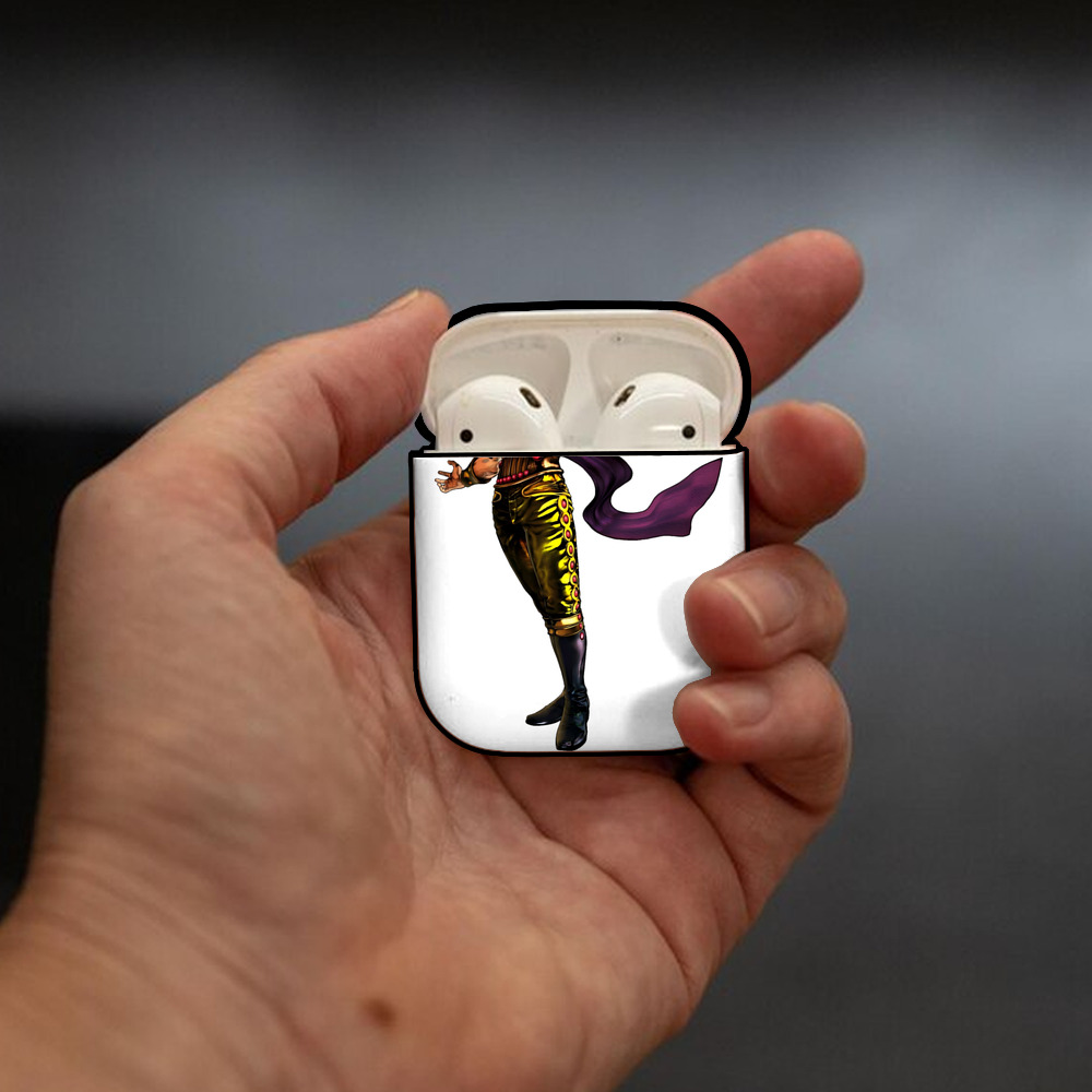 ジョジョの奇妙な冒険 ディオ?ブランドー JoJo's Bizarre Adventure Dio Brando AirPods 第2世代保護ケース ハードシェル ブラック 耐衝撃・防指紋・カラビナ付き