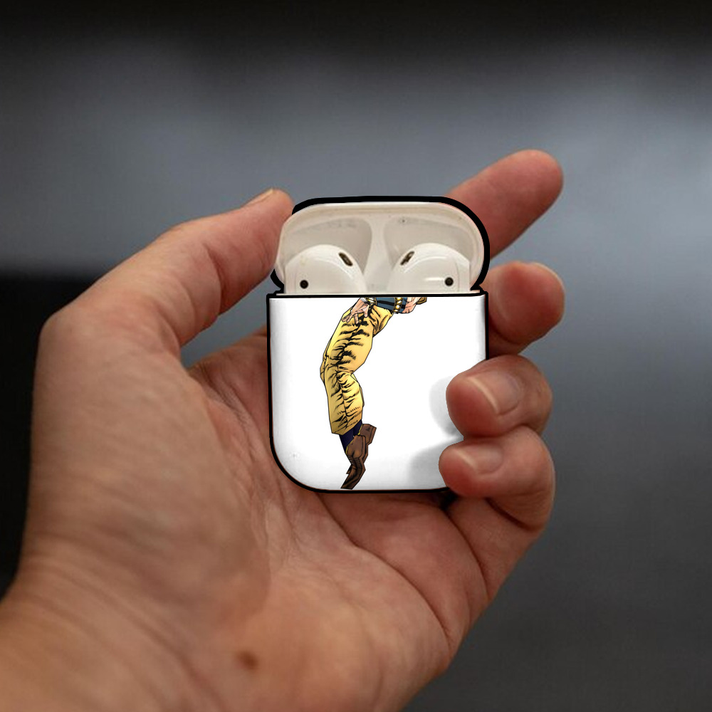 ジョジョの奇妙な冒険 ディオ?ブランドー JoJo's Bizarre Adventure Dio Brando AirPods 第2世代保護ケース ハードシェル ブラック 耐衝撃・防指紋・カラビナ付き