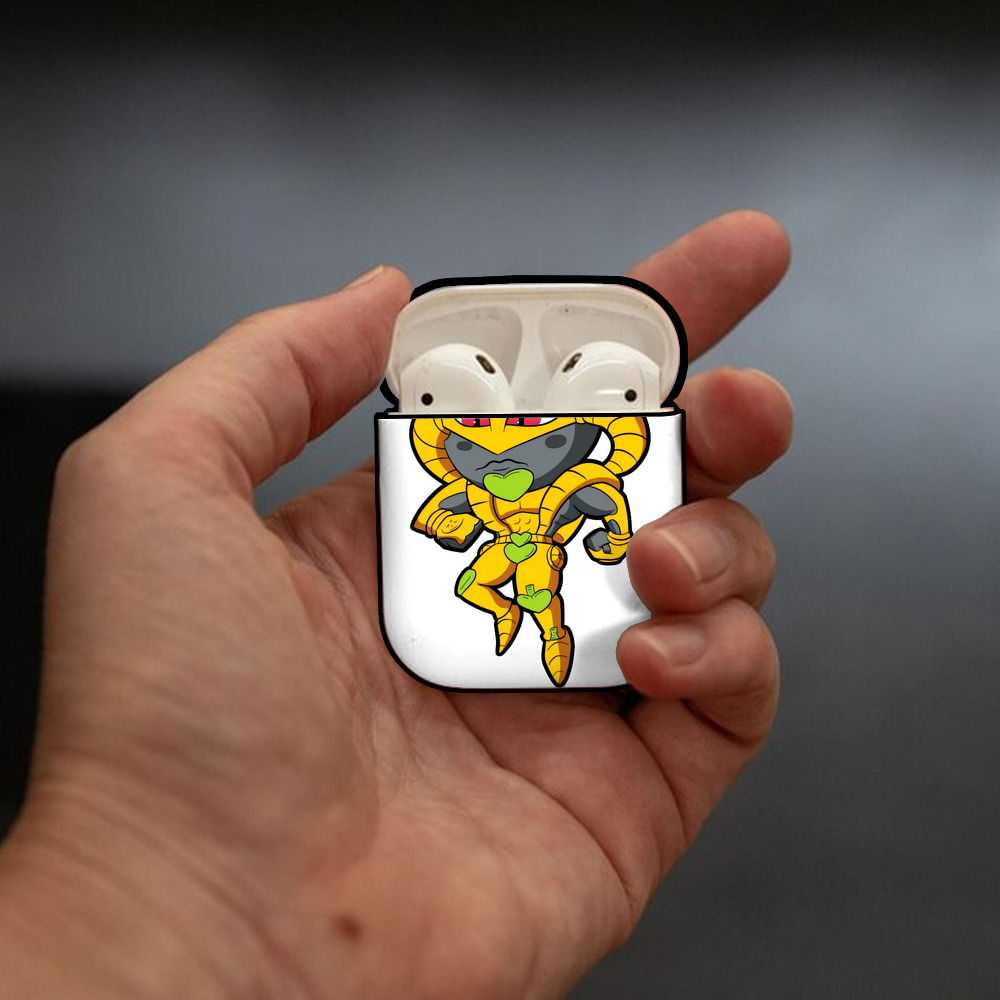 ジョジョの奇妙な冒険 ディオ?ブランドー JoJo's Bizarre Adventure Dio Brando AirPods 第2世代保護ケース ハードシェル ブラック 耐衝撃・防指紋・カラビナ付き