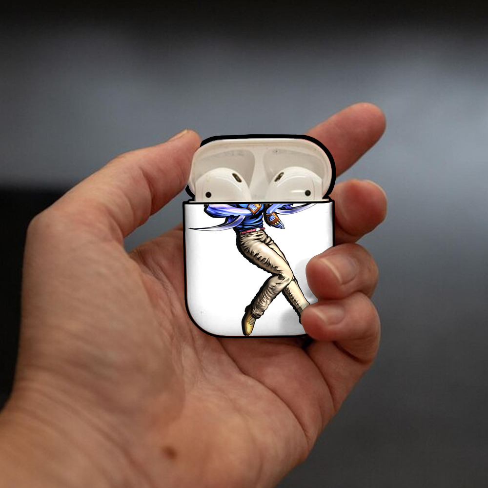 ジョジョの奇妙な冒険 JoJo's Bizarre Adventure AirPods 第2世代保護ケース ハードシェル ブラック 耐衝撃・防指紋・カラビナ付き