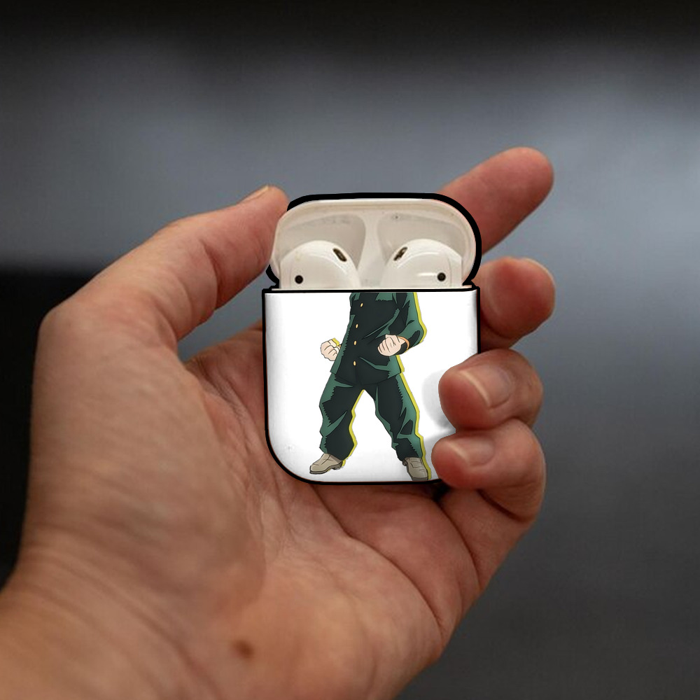 ジョジョの奇妙な冒険 広瀨康一 JoJo's Bizarre Adventure Hirose Koichi AirPods 第2世代保護ケース ハードシェル ブラック 耐衝撃・防指紋・カラビナ付き