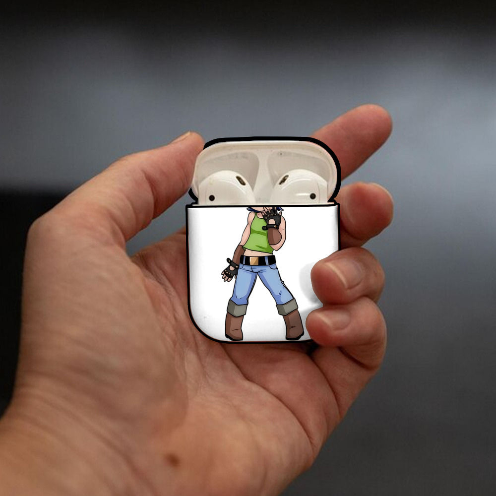 ジョジョの奇妙な冒険 広瀨康一 JoJo's Bizarre Adventure Hirose Koichi AirPods 第2世代保護ケース ハードシェル ブラック 耐衝撃・防指紋・カラビナ付き