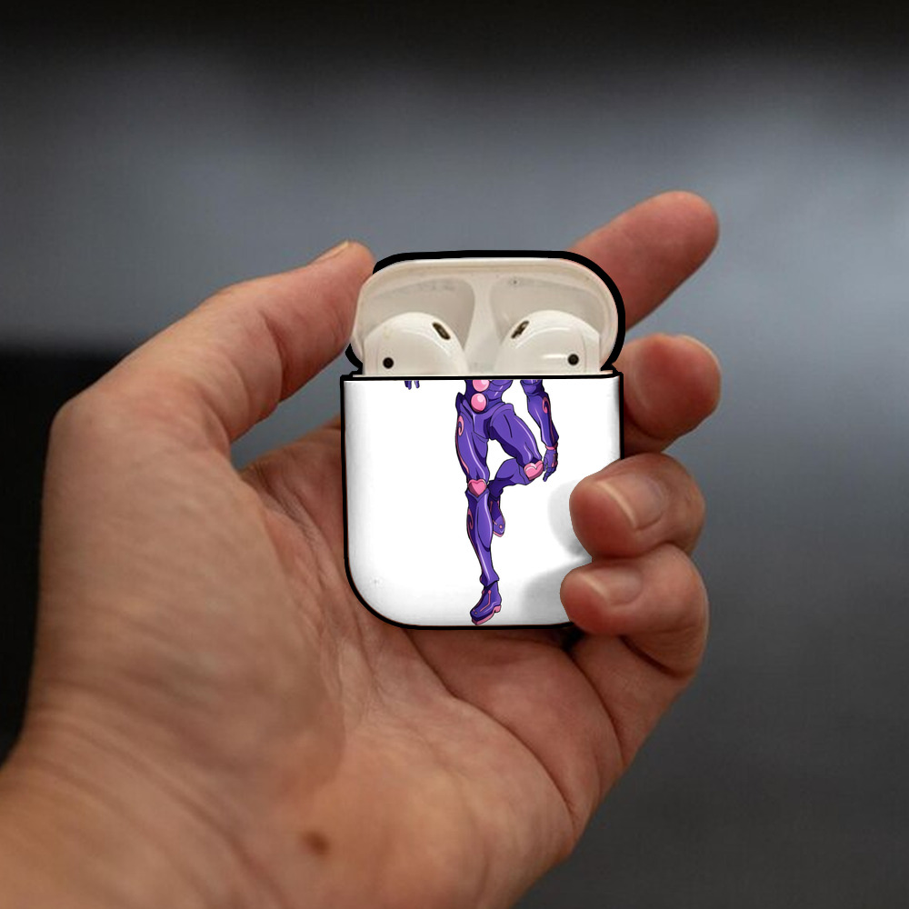 ジョジョの奇妙な冒険 JoJo's Bizarre Adventure AirPods 第2世代保護ケース ハードシェル ブラック 耐衝撃・防指紋・カラビナ付き