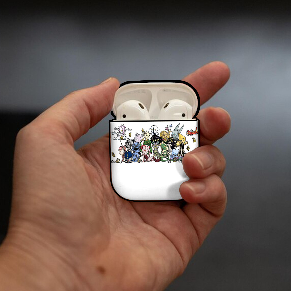 ジョジョの奇妙な冒険 JoJo's Bizarre Adventure AirPods 第2世代保護ケース ハードシェル ブラック 耐衝撃・防指紋・カラビナ付き