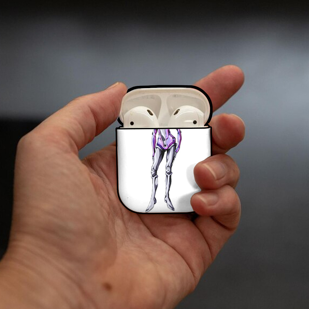 ジョジョの奇妙な冒険 JoJo's Bizarre Adventure AirPods 第2世代保護ケース ハードシェル ブラック 耐衝撃・防指紋・カラビナ付き
