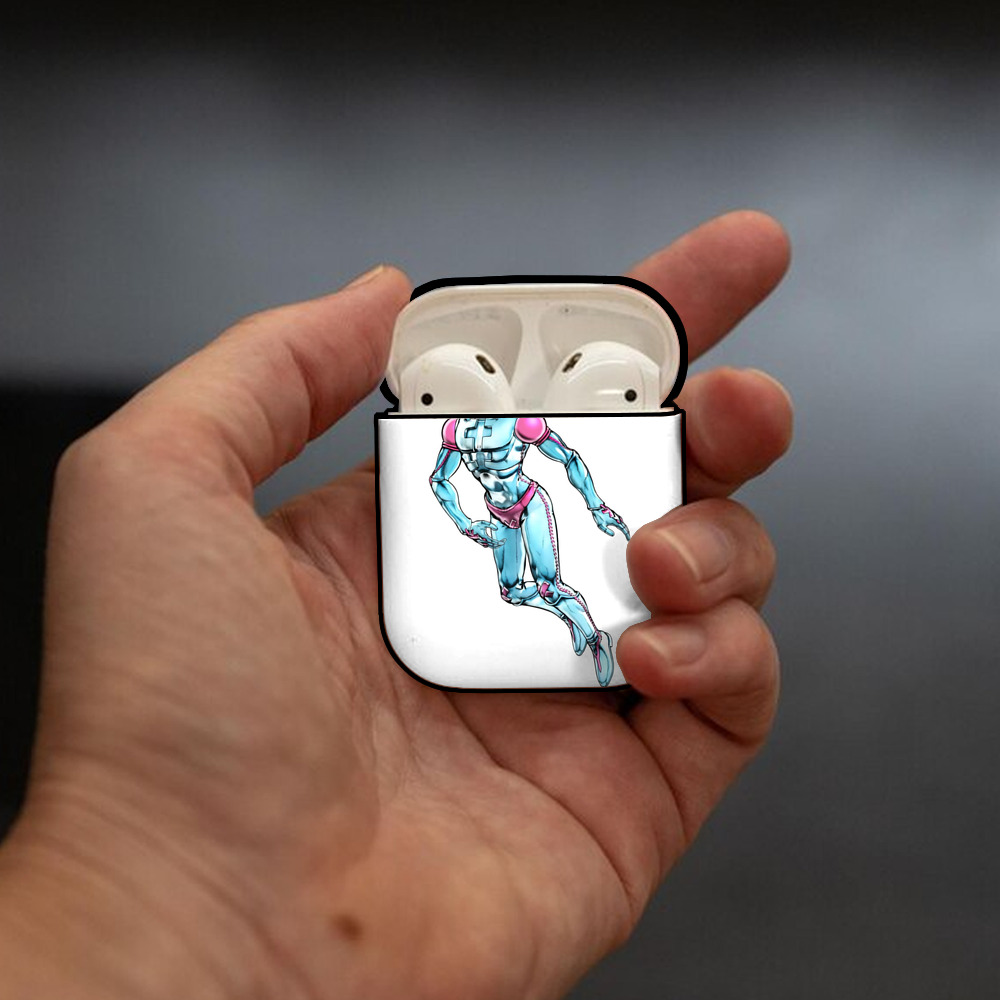 ジョジョの奇妙な冒険 JoJo's Bizarre Adventure AirPods 第2世代保護ケース ハードシェル ブラック 耐衝撃・防指紋・カラビナ付き
