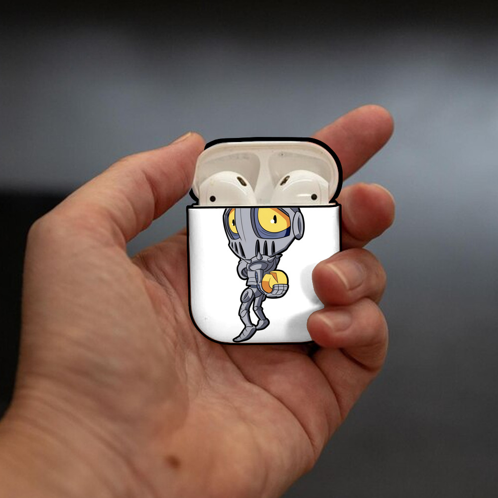 ジョジョの奇妙な冒険 JoJo's Bizarre Adventure AirPods 第2世代保護ケース ハードシェル ブラック 耐衝撃・防指紋・カラビナ付き