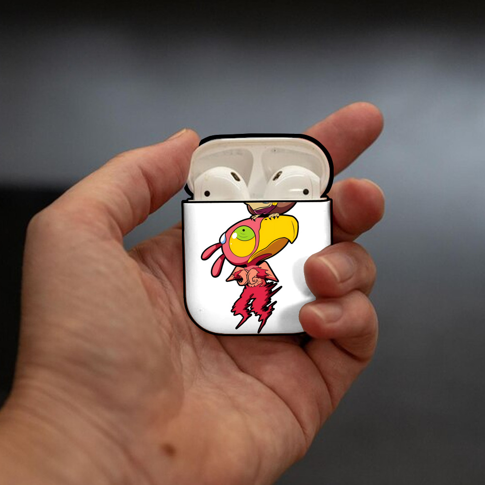 ジョジョの奇妙な冒険 JoJo's Bizarre Adventure AirPods 第2世代保護ケース ハードシェル ブラック 耐衝撃・防指紋・カラビナ付き