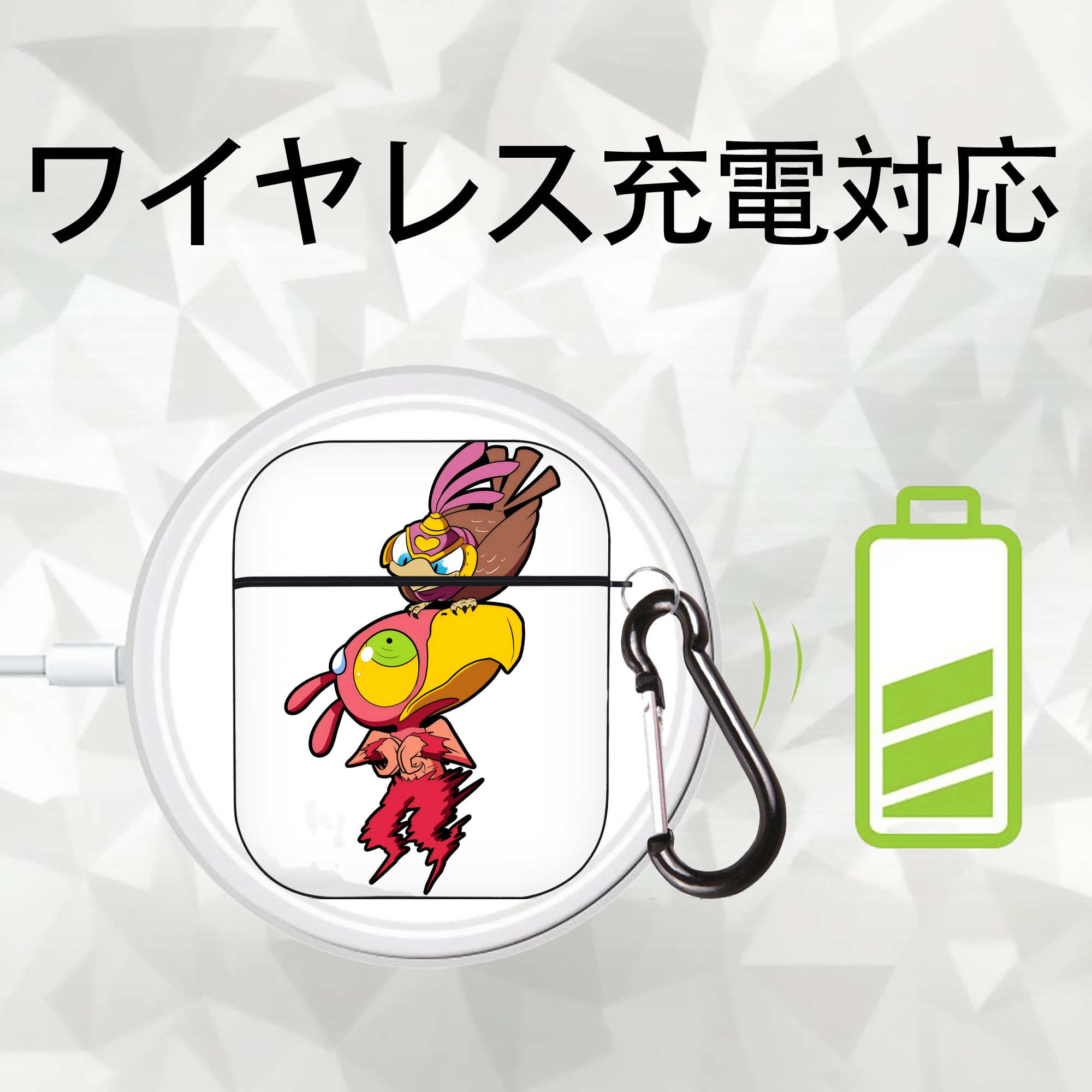 ジョジョの奇妙な冒険 JoJo's Bizarre Adventure AirPods 第2世代保護ケース ハードシェル ブラック 耐衝撃・防指紋・カラビナ付き