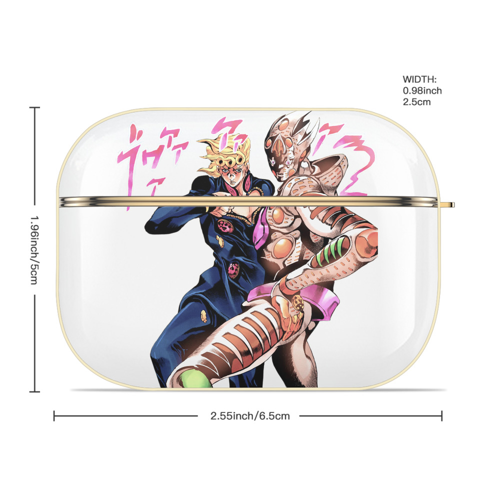 ジョジョの奇妙な冒険 ジョルノ?ジョバァーナ JoJo's Bizarre Adventure Giorno Giovanna 【AirPods Pro用】ハードシェル保護ケース｜耐衝撃・防指紋・カラビナ付き商品仕様