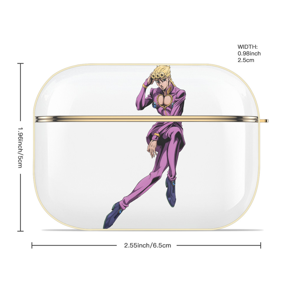 ジョジョの奇妙な冒険 ジョルノ?ジョバァーナ JoJo's Bizarre Adventure Giorno Giovanna 【AirPods Pro用】ハードシェル保護ケース｜耐衝撃・防指紋・カラビナ付き商品仕様