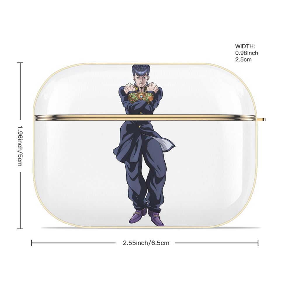 ジョジョの奇妙な冒険 ひがしかた じょうすけ JoJo's Bizarre Adventure Higashikata Josuke 【AirPods Pro用】ハードシェル保護ケース｜耐衝撃・防指紋・カラビナ付き商品仕様