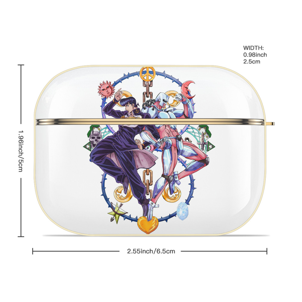 ジョジョの奇妙な冒険 ひがしかた じょうすけ JoJo's Bizarre Adventure Higashikata Josuke 【AirPods Pro用】ハードシェル保護ケース｜耐衝撃・防指紋・カラビナ付き商品仕様