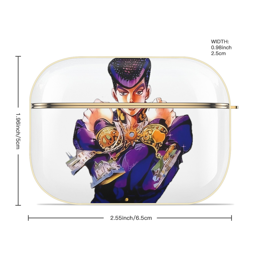 ジョジョの奇妙な冒険 ひがしかた じょうすけ JoJo's Bizarre Adventure Higashikata Josuke 【AirPods Pro用】ハードシェル保護ケース｜耐衝撃・防指紋・カラビナ付き商品仕様