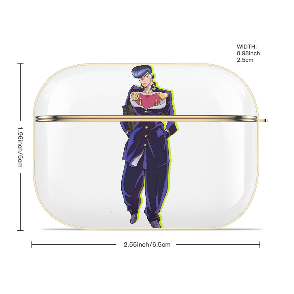 ジョジョの奇妙な冒険 ひがしかた じょうすけ JoJo's Bizarre Adventure Higashikata Josuke 【AirPods Pro用】ハードシェル保護ケース｜耐衝撃・防指紋・カラビナ付き商品仕様