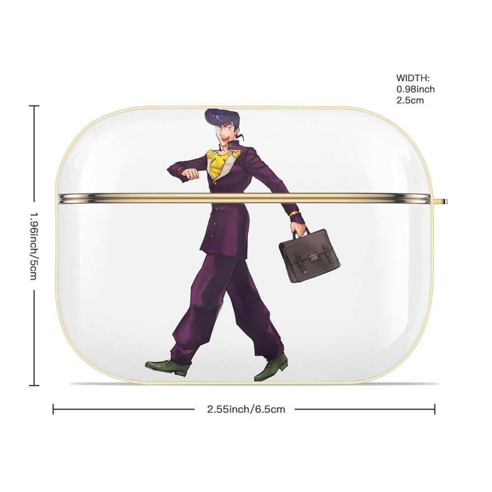 ジョジョの奇妙な冒険 ひがしかた じょうすけ JoJo's Bizarre Adventure Higashikata Josuke 【AirPods Pro用】ハードシェル保護ケース｜耐衝撃・防指紋・カラビナ付き商品仕様