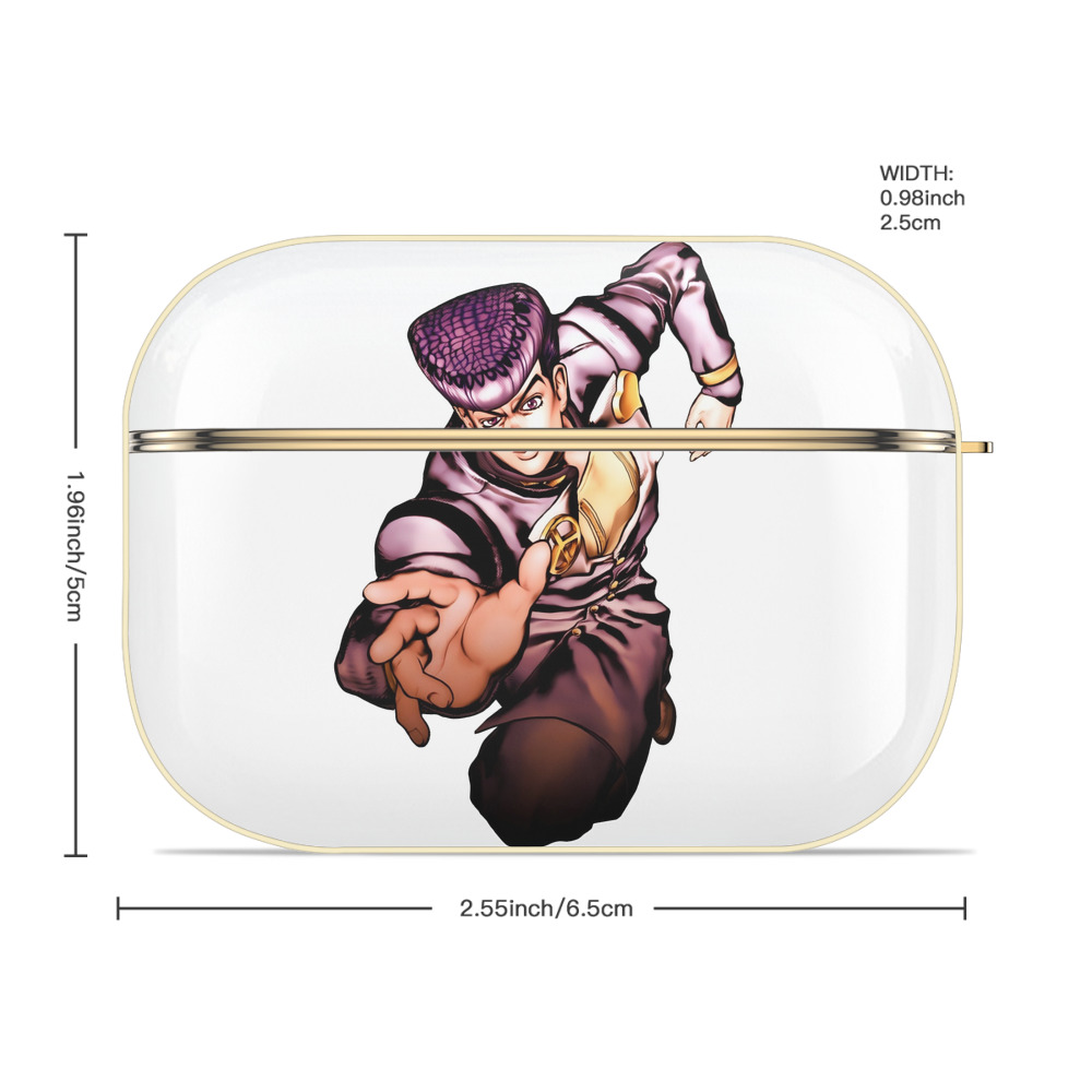 ジョジョの奇妙な冒険 ひがしかた じょうすけ JoJo's Bizarre Adventure Higashikata Josuke 【AirPods Pro用】ハードシェル保護ケース｜耐衝撃・防指紋・カラビナ付き商品仕様