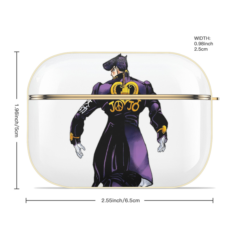 ジョジョの奇妙な冒険 ひがしかた じょうすけ JoJo's Bizarre Adventure Higashikata Josuke 【AirPods Pro用】ハードシェル保護ケース｜耐衝撃・防指紋・カラビナ付き商品仕様