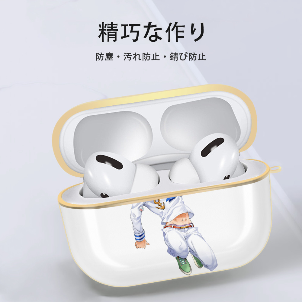 ジョジョの奇妙な冒険 東方定助 JoJo's Bizarre Adventure Higashikata Josuke 【AirPods Pro用】ハードシェル保護ケース｜耐衝撃・防指紋・カラビナ付き商品仕様
