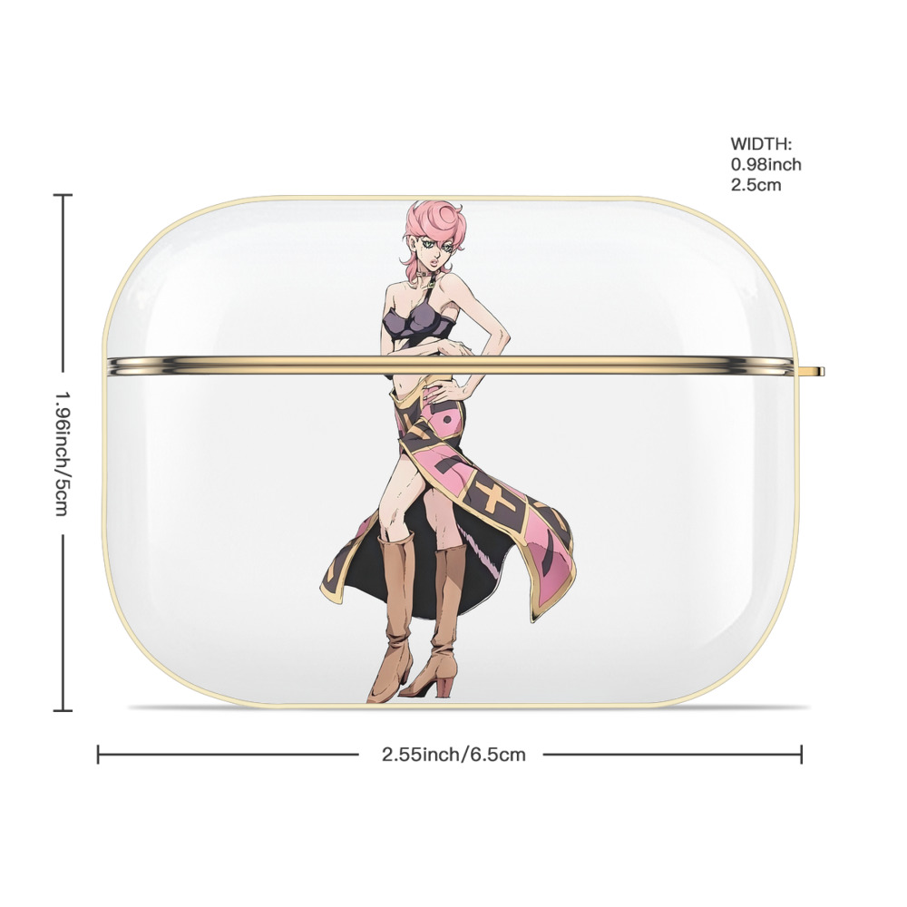 ジョジョの奇妙な冒険 トリッシュ?ウナ JoJo's Bizarre Adventure Trish Una 【AirPods Pro用】ハードシェル保護ケース｜耐衝撃・防指紋・カラビナ付き商品仕様