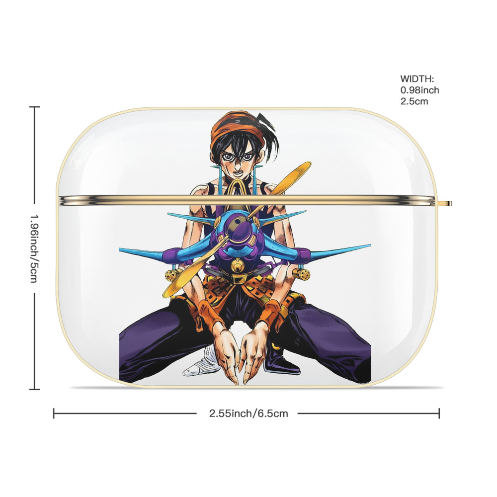 ジョジョの奇妙な冒険 ナランチャ?ギルガ JoJo's Bizarre Adventure Narancia Ghirga 【AirPods Pro用】ハードシェル保護ケース｜耐衝撃・防指紋・カラビナ付き商品仕様