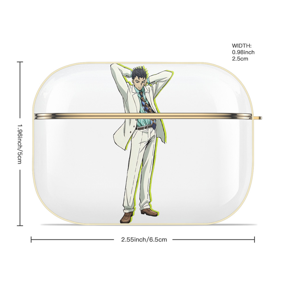 ジョジョの奇妙な冒険 きら よしかげ JoJo's Bizarre Adventure Kira Yoshikage 【AirPods Pro用】ハードシェル保護ケース｜耐衝撃・防指紋・カラビナ付き商品仕様