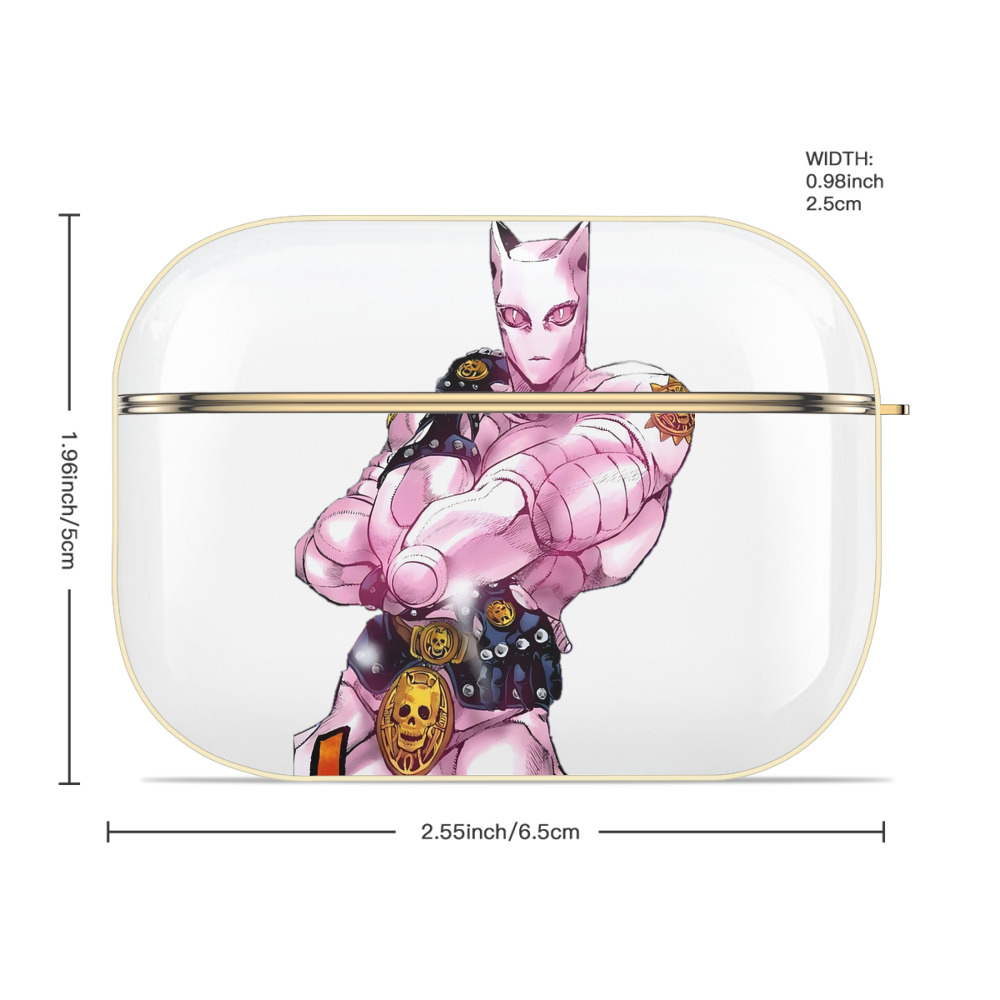 ジョジョの奇妙な冒険 きら よしかげ JoJo's Bizarre Adventure Kira Yoshikage 【AirPods Pro用】ハードシェル保護ケース｜耐衝撃・防指紋・カラビナ付き商品仕様