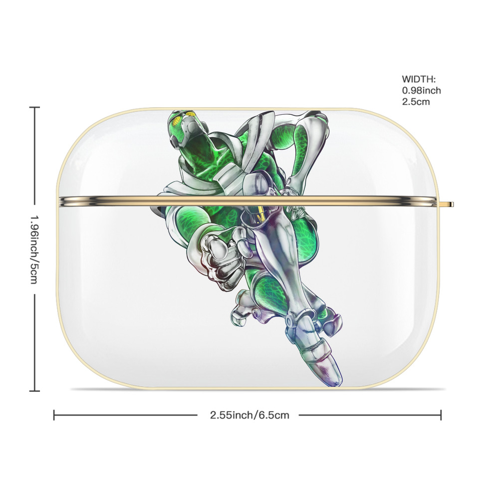 ジョジョの奇妙な冒険 花京院 典明（かきょういん のりあき） JoJo's Bizarre Adventure Kakyoin Noriaki 【AirPods Pro用】ハードシェル保護ケース｜耐衝撃・防指紋・カラビナ付き商品仕様