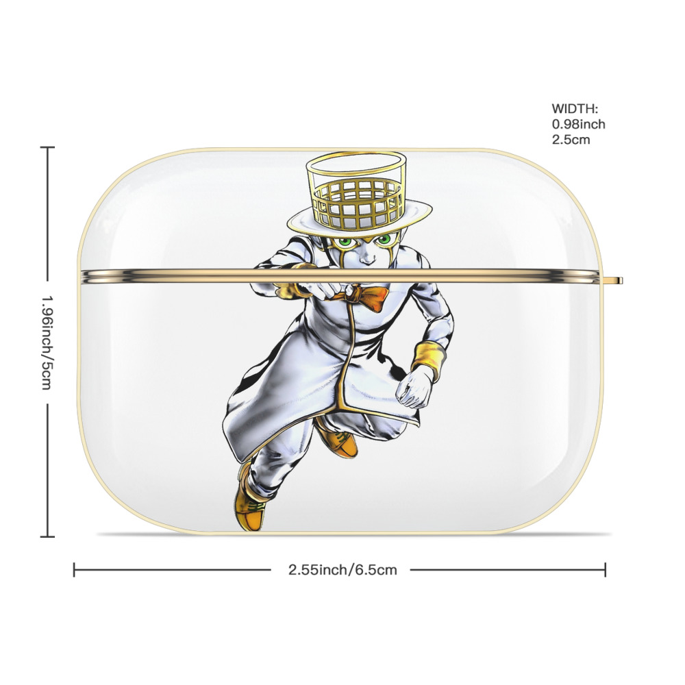 ジョジョの奇妙な冒険 岸辺 露伴（きしべ ろはん） JoJo's Bizarre Adventure Rohan Kishibe 【AirPods Pro用】ハードシェル保護ケース｜耐衝撃・防指紋・カラビナ付き商品仕様