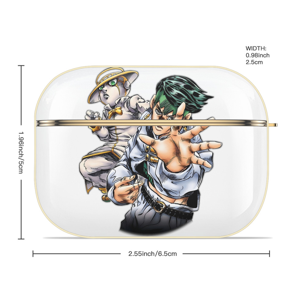 ジョジョの奇妙な冒険 岸辺 露伴（きしべ ろはん） JoJo's Bizarre Adventure Rohan Kishibe 【AirPods Pro用】ハードシェル保護ケース｜耐衝撃・防指紋・カラビナ付き商品仕様