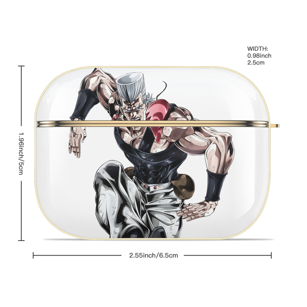 ジョジョの奇妙な冒険 ジャン＝ピエール?ポルナレフ JoJo's Bizarre Adventure Jan Pierre Polnareff 【AirPods Pro用】ハードシェル保護ケース｜耐衝撃・防指紋・カラビナ付き商品仕様