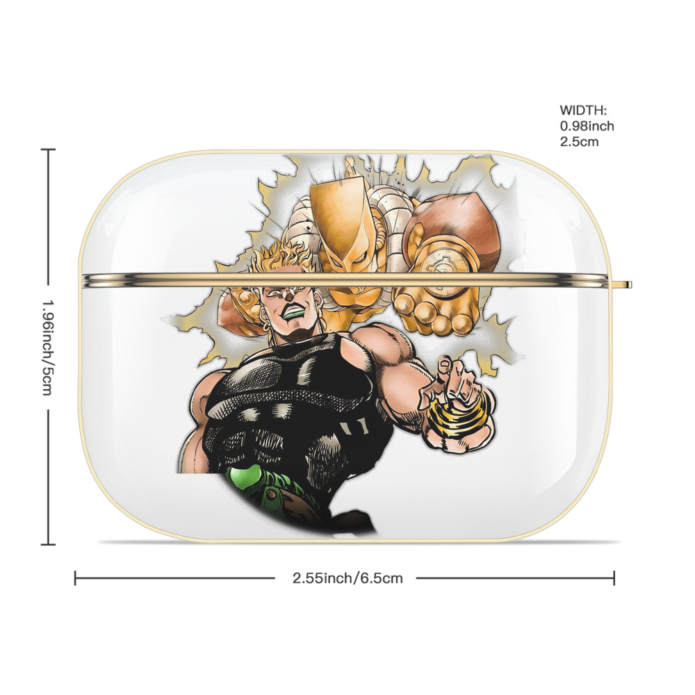 ジョジョの奇妙な冒険 ディオ?ブランドー JoJo's Bizarre Adventure Dio Brando 【AirPods Pro用】ハードシェル保護ケース｜耐衝撃・防指紋・カラビナ付き商品仕様