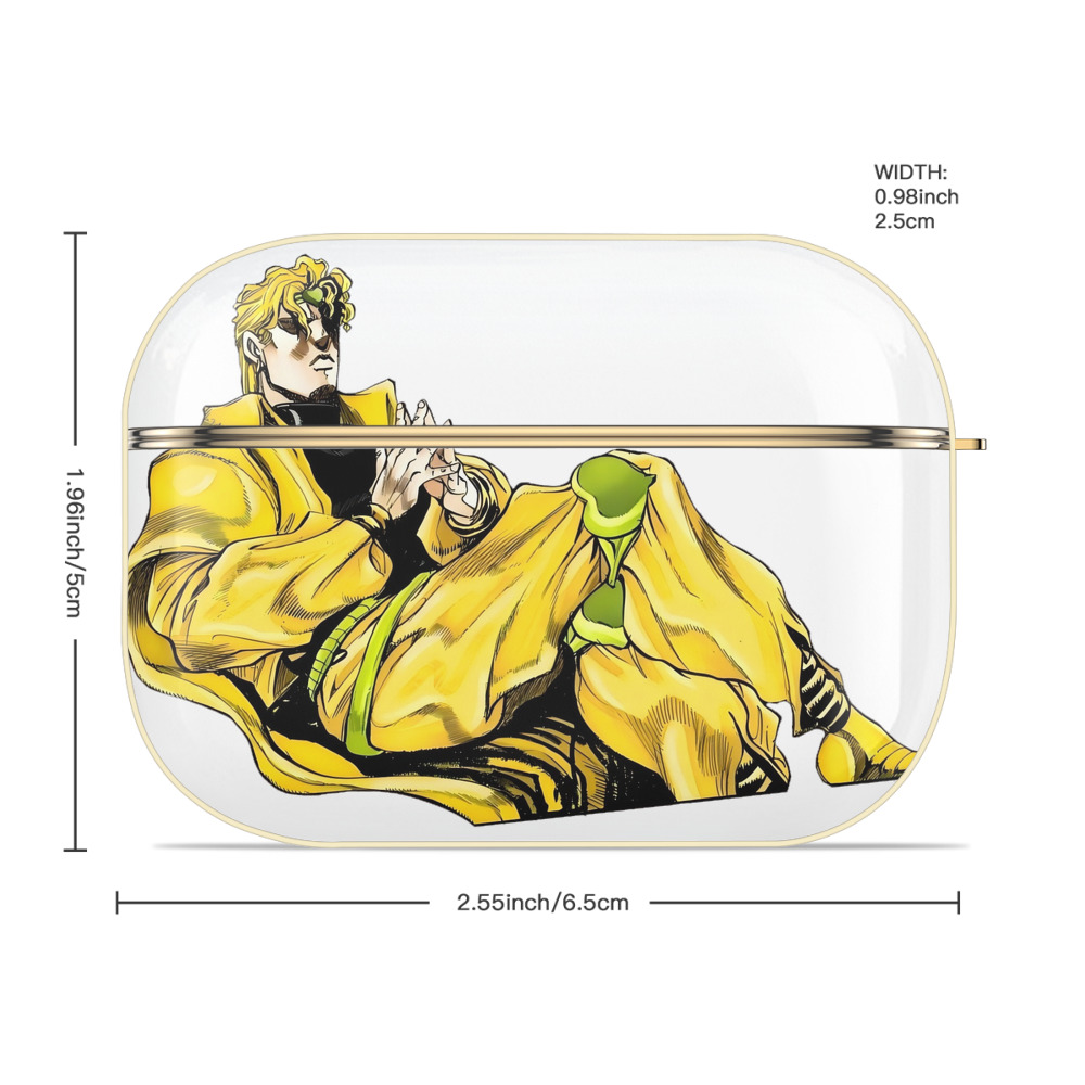 ジョジョの奇妙な冒険 ディオ?ブランドー JoJo's Bizarre Adventure Dio Brando 【AirPods Pro用】ハードシェル保護ケース｜耐衝撃・防指紋・カラビナ付き商品仕様