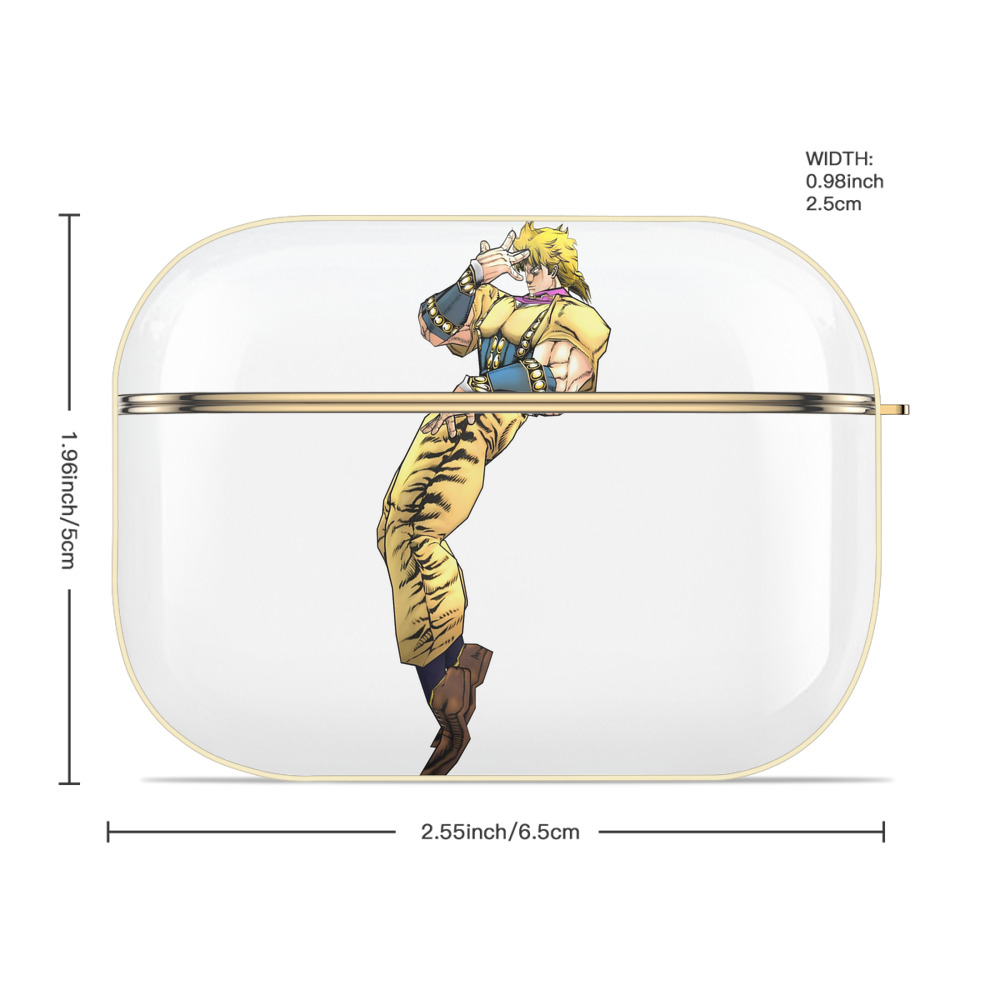 ジョジョの奇妙な冒険 ディオ?ブランドー JoJo's Bizarre Adventure Dio Brando 【AirPods Pro用】ハードシェル保護ケース｜耐衝撃・防指紋・カラビナ付き商品仕様