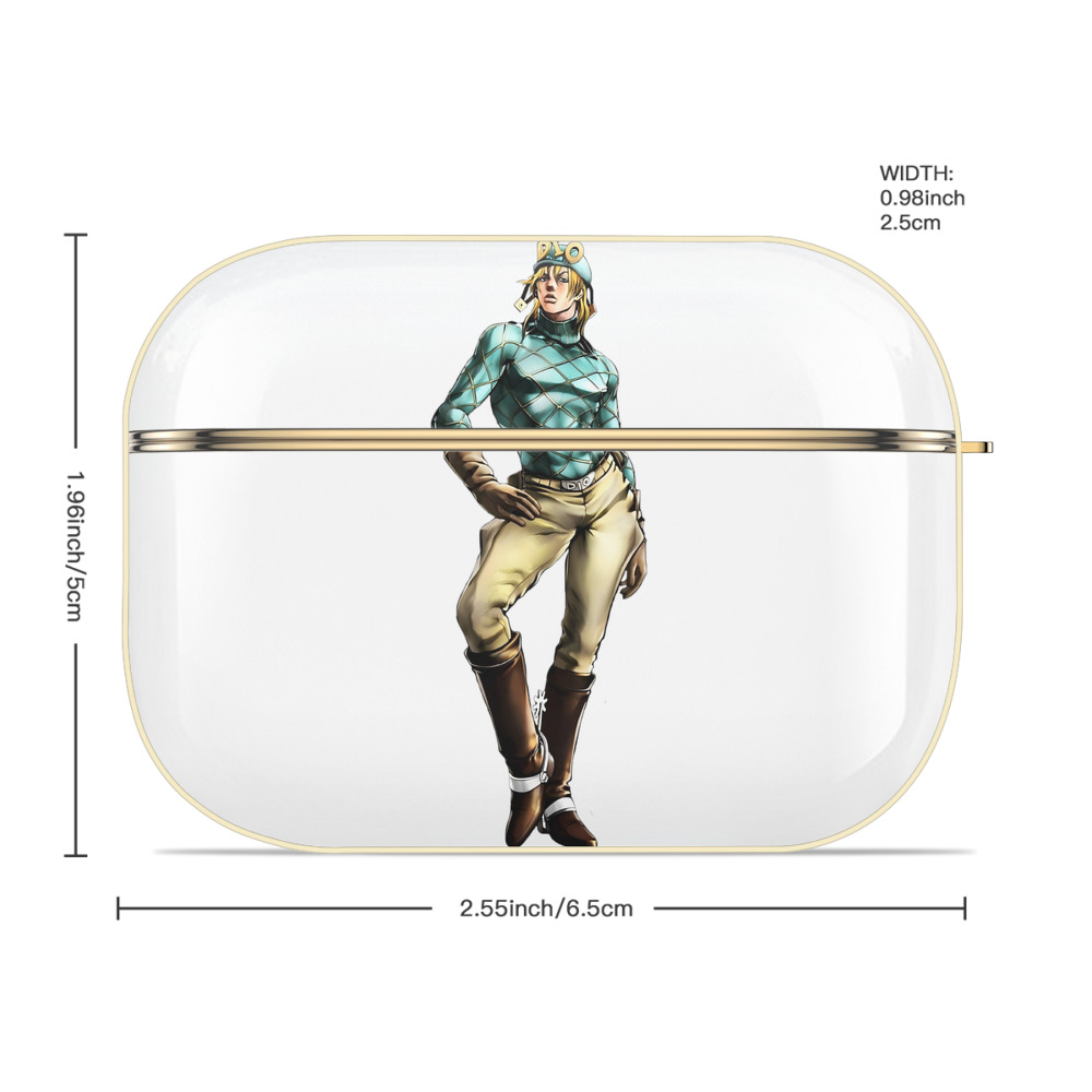 ジョジョの奇妙な冒険 ディオ?ブランドー JoJo's Bizarre Adventure Dio Brando 【AirPods Pro用】ハードシェル保護ケース｜耐衝撃・防指紋・カラビナ付き商品仕様