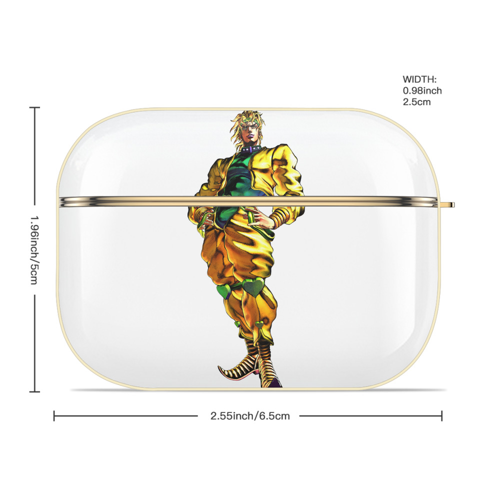ジョジョの奇妙な冒険 ディオ?ブランドー JoJo's Bizarre Adventure Dio Brando 【AirPods Pro用】ハードシェル保護ケース｜耐衝撃・防指紋・カラビナ付き商品仕様