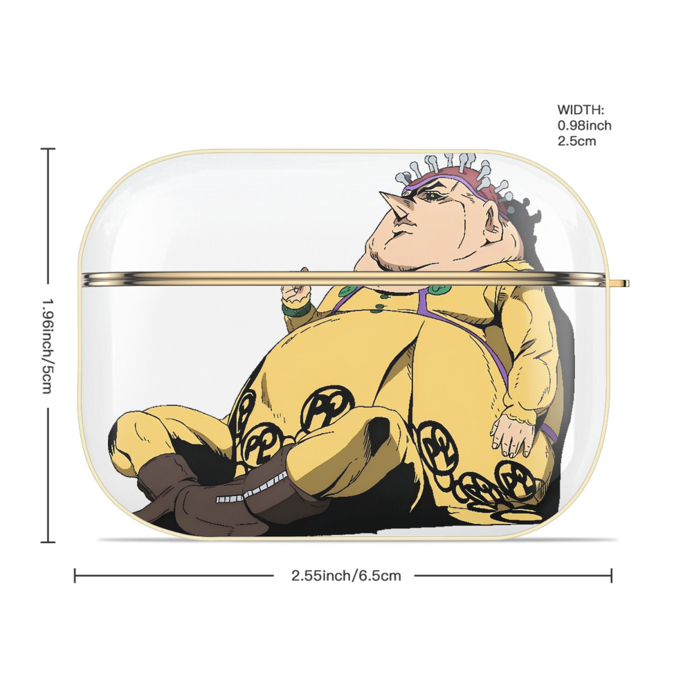 ジョジョの奇妙な冒険 ポルポ JoJo's Bizarre Adventure Polpo 【AirPods Pro用】ハードシェル保護ケース｜耐衝撃・防指紋・カラビナ付き商品仕様