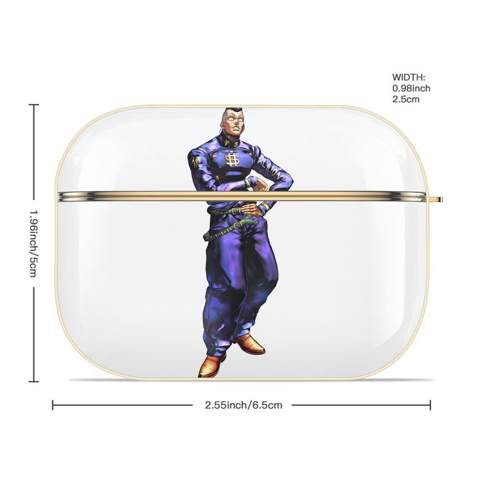ジョジョの奇妙な冒険 虹村億泰 にじむら おくやす JoJo's Bizarre Adventure Nijimura Okuyasu 【AirPods Pro用】ハードシェル保護ケース｜耐衝撃・防指紋・カラビナ付き商品仕様