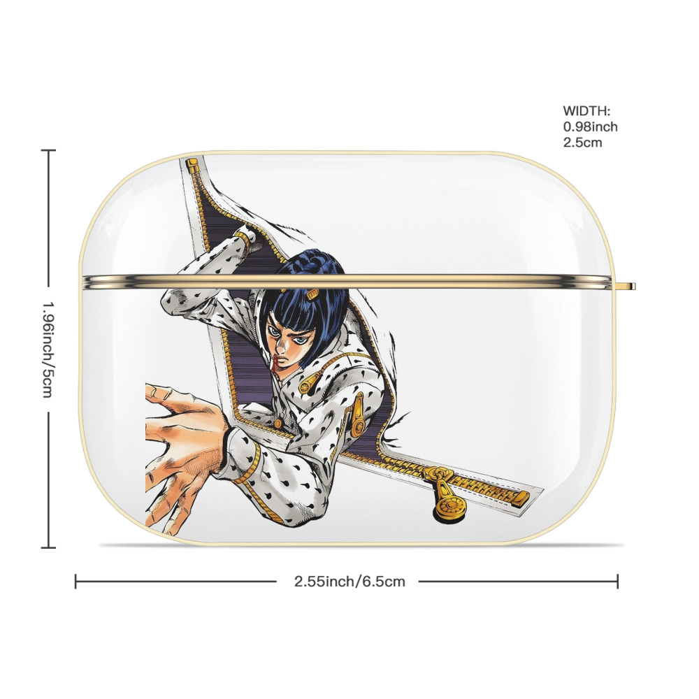 ジョジョの奇妙な冒険 ブローノ?ブチャラティ JoJo's Bizarre Adventure Bruno Bucciarati 【AirPods Pro用】ハードシェル保護ケース｜耐衝撃・防指紋・カラビナ付き商品仕様