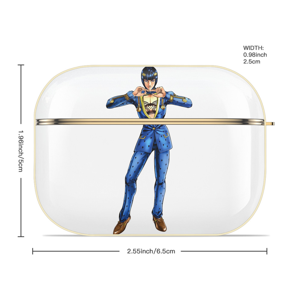 ジョジョの奇妙な冒険 ブローノ?ブチャラティ JoJo's Bizarre Adventure Bruno Bucciarati 【AirPods Pro用】ハードシェル保護ケース｜耐衝撃・防指紋・カラビナ付き商品仕様